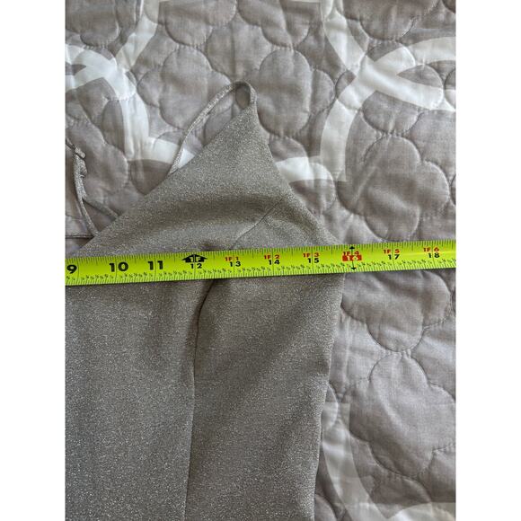 Elevenses Anthropologie Lunar Silver Sparkle Dress - Picture 9 of 11